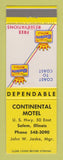 Matchbook Cover - Best Western Continental Motel Salem IL