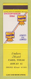 Matchbook Cover - Best Western Embers Motel Paris TX
