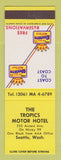 Matchbook Cover - Best Western Tropics Motor Hotel Seattle WA