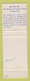 Matchbook Cover - Best Western Park Terrace Springfield OH