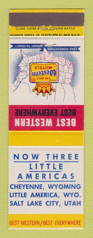 Matchbook Cover - Best Western Little Americas Cheyenne Salt Lake City UT