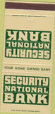 Matchbook Cover - Security National Bank no town 30 Strike