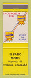 Matchbook Cover - Best Western El Patio Motel Sterling Colorado