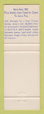 Matchbook Cover - Best Western El Patio Motel Sterling Colorado