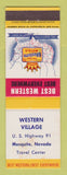 Matchbook Cover - Best Western Western Village Mesquite NV WEAR