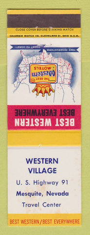Matchbook Cover - Best Western Western Village Mesquite NV WEAR