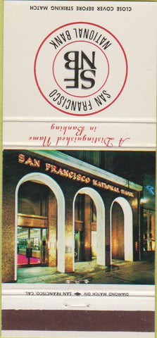 Matchbook Cover - San Francisco National Bank CA 30 Strike