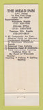 Matchbook Cover - Best Western Mead Inn Wisconsin Rapids WI