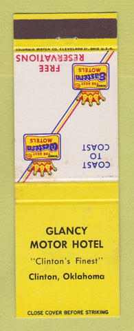 Matchbook Cover - Best Western Glancy Motor Hotel Clinton OK