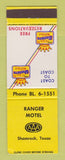 Matchbook Cover - Best Western Ranger Motel Shamrock TX