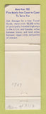 Matchbook Cover - Best Western Ranger Motel Shamrock TX