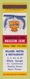 Matchbook Cover - Best Western Dillard Motel Dillard GA