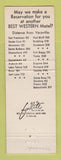 Matchbook Cover - Best Western Va Capri Motel Vacaville CA
