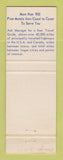 Matchbook Cover - Best Western Bay View Motel Morro Bay CA