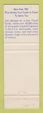 Matchbook Cover - Best Western Town House Motel Bishop CA