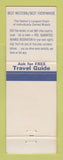 Matchbook Cover - Best Western Americana Lodge Sacramento CA