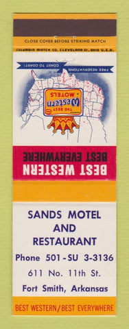 Matchbook Cover - Best Western Sands Motel Fort Smith AR