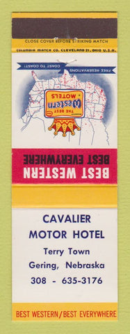 Matchbook Cover - Best Western Cavalier Motor Hotel Gering NE