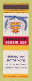 Matchbook Cover - Best Western Buffalo Inn Motor Hotel Goodland KS