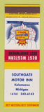 Matchbook Cover - Best Western Southgate Motor Inn Kalamazoo MI