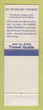 Matchbook Cover - Best Western Dunes Hotel Palm Springs CA