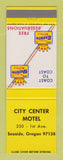 Matchbook Cover - Best Western City Center Motel Seaside OR
