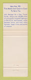 Matchbook Cover - Best Western Cobo's City Center Lodge Klamath Falls OR