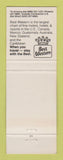 Matchbook Cover - Best Western Riviera Motel Biggs Junction OR