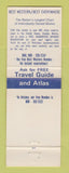 Matchbook Cover - Best Western Robbins Motel Vandalia IL