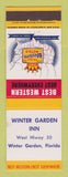 Matchbook Cover - Best Western Winter Garden Inn Winter Garden FL