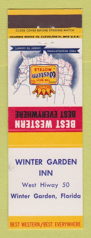Matchbook Cover - Best Western Winter Garden Inn Winter Garden FL