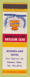 Matchbook Cover - Best Western Modern Aire Motel Fremont NE