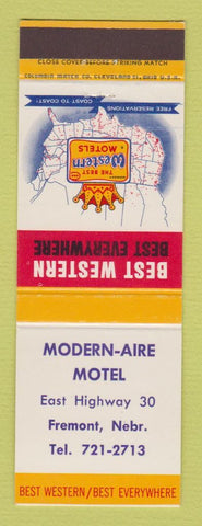 Matchbook Cover - Best Western Modern Aire Motel Fremont NE