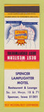 Matchbook Cover - Best Western Spencer Lamplighter Motel Spencer IA