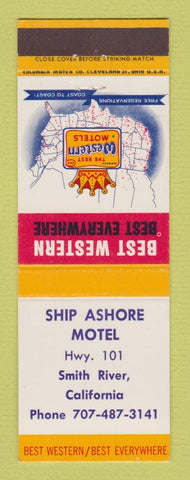 Matchbook Cover - Best Western Ship Ashore Motel Smith River CA