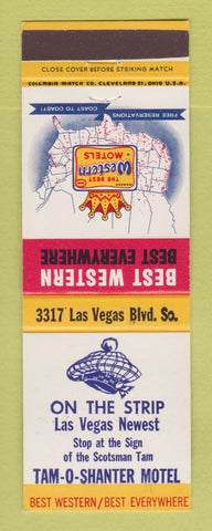 Matchbook Cover - Best Western Tam O Shanter Las Vegas NV