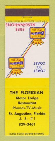 Matchbook Cover - Best Western Floridian Motor Lodge St Augustine FL