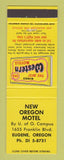 Matchbook Cover - Best Western New Oregon Motel Eugene OR
