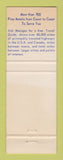 Matchbook Cover - Best Western 4 Winds Motel Depoe Bay OR