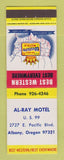 Matchbook Cover - Best Western Al Ray Motel Albany OR