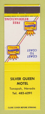 Matchbook Cover - Best Western Silver Queen Motel Tonopah NV