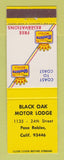 Matchbook Cover - Best Western Black Oak Motor Lodge Paso Robles CA