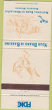 Matchbook Cover - National Bank of Newcastle WY cowboy 30 Strike
