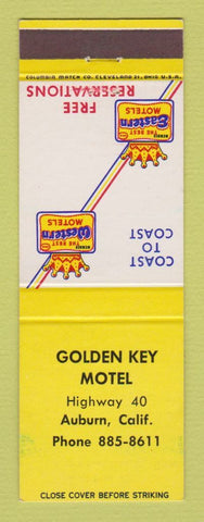 Matchbook Cover - Best Western Golden Key Motel Auburn CA