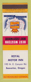 Matchbook Cover - Best Western Royal Motor Inn Beaverton OR
