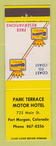 Matchbook Cover - Best Western Park Terrace Hotel Fort Morgan Colorado