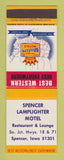 Matchbook Cover - Best Western Spencer Lamplighter Motel Spencer IA