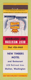 Matchbook Cover - Best Western New Timbers Motel Shelton WA