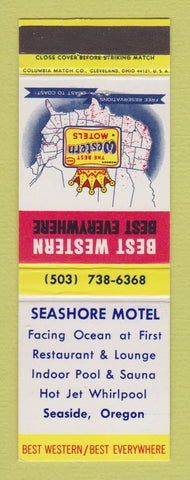Matchbook Cover - Best Western Seashore Motel Seaside OR