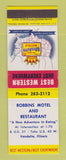 Matchbook Cover - Best Western Robbins Motel Restaurant Vandalia IL